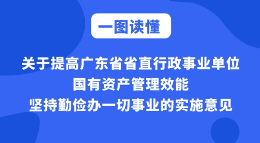 一图读懂 | 关于提高广东省省直行政事业单位国有资产管理效能坚持勤俭办一切事业的实施意见