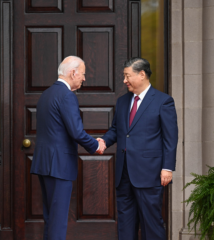 习近平同美国总统拜登举行中美元首会晤