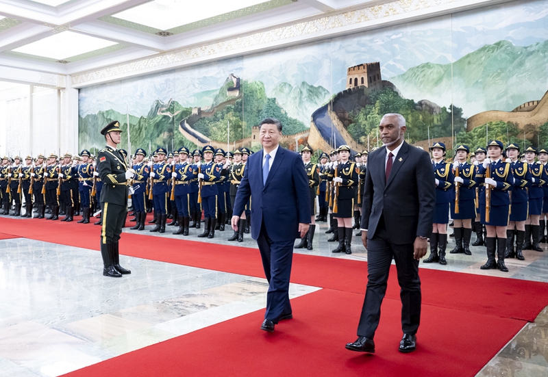 习近平同马尔代夫总统穆伊兹会谈 习近平同马尔代夫总统穆伊兹会谈