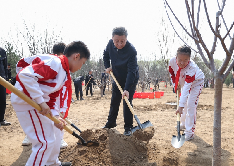 习近平参加首都义务植树活动