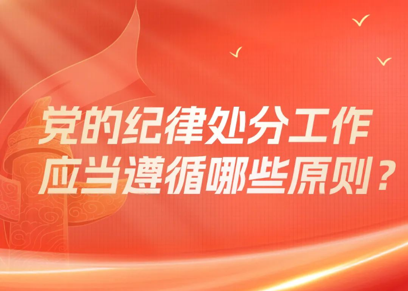党的纪律处分工作应当遵循哪些原则？